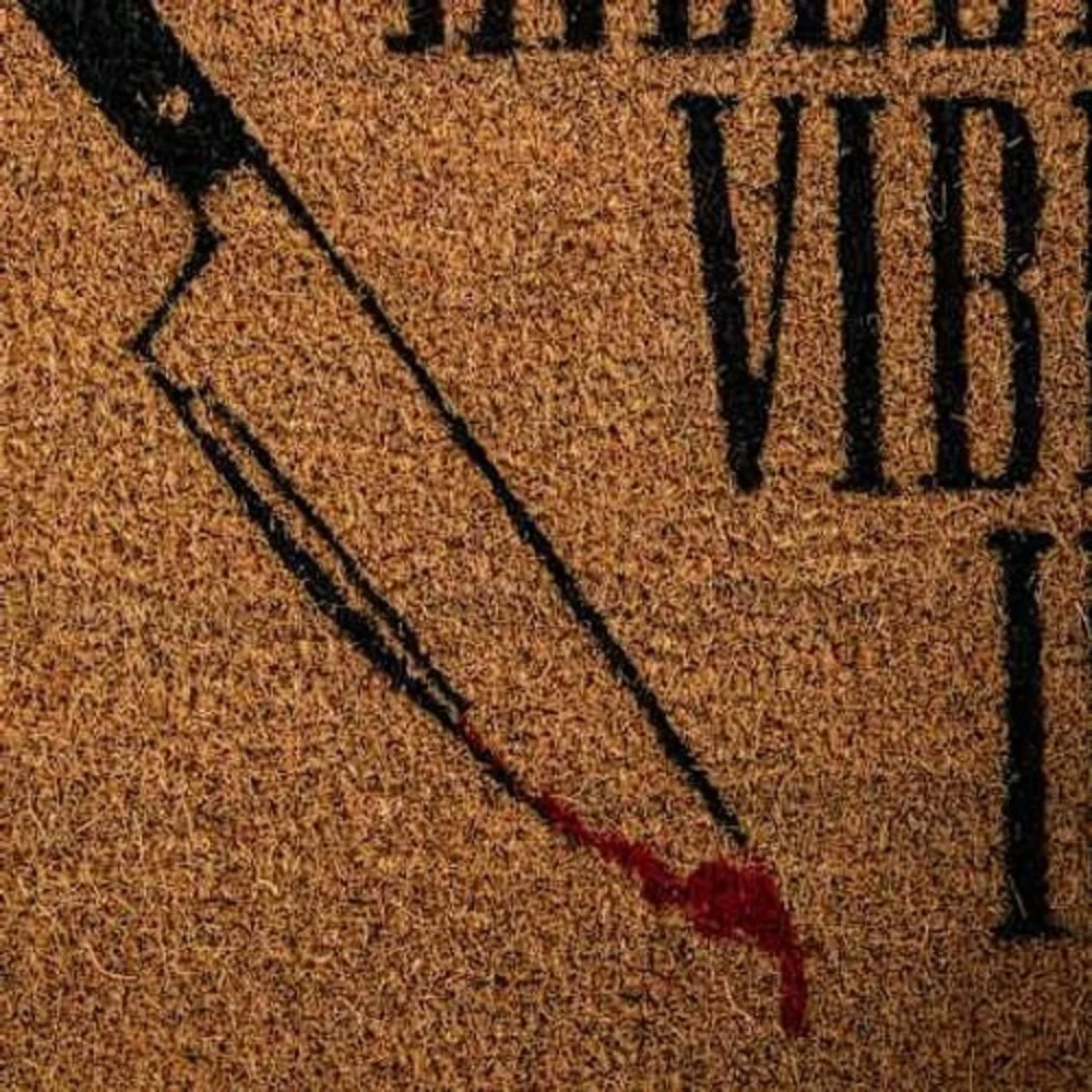 Doormat KILLER VIBES 28x16 Halloween Horror Scary Movie Slasher Goth Outdoor Rug